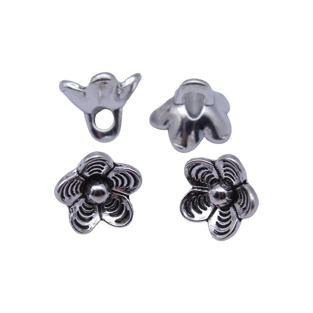 Simple Flower Charms Antique Alloy Pendants For Minimalist Floral Jewelry