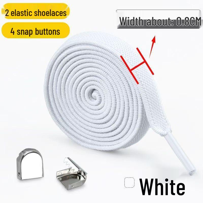 8mm Elastyczne sznurówki bez wiązania z klamrą zatrzaskową dla mężczyzn i kobiet