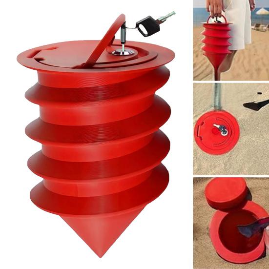 3D Printed Beach Sand Safe with Keys for AirTag Heavy Duty Beach Blanket Keys Phone Cash Valuables Storage Concealed Lock Box
