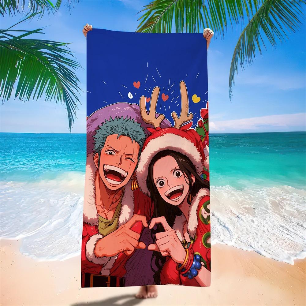 New Anime Character Printed Microfiber Beach Towel Quick Dry Water Absorbent Bath Towel