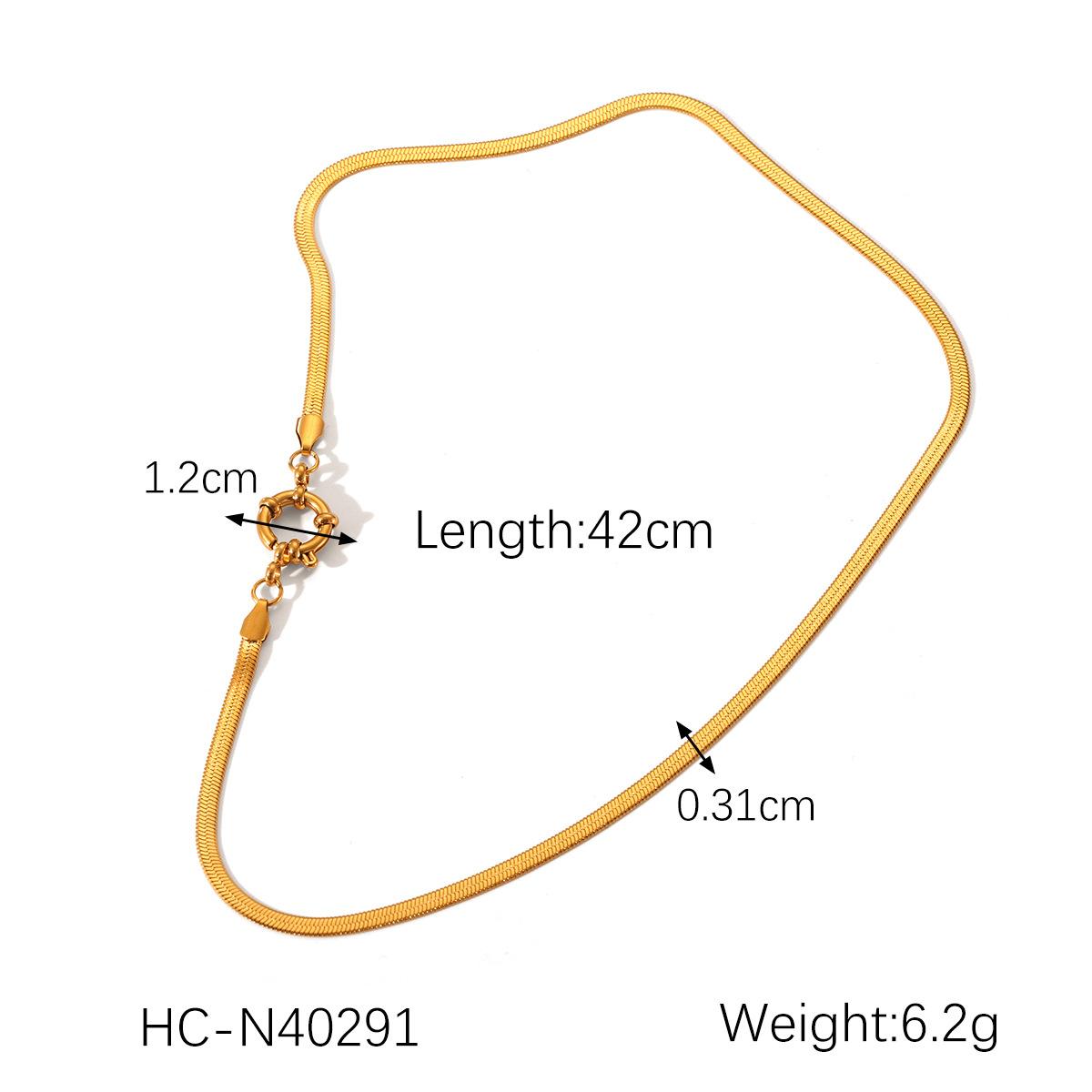 Blade chain paperclip chain NK chain O-ring spring clasp pendant necklace women s minimalist titanium steel necklace