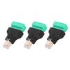 3Pcs RJ45 Screw Terminal Adapter RJ45 Female Thread To 8 Pin Network Connector Welding Free
