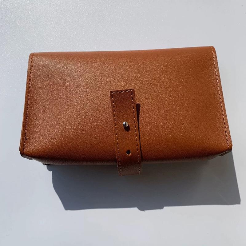 Portable PU Leather Travel Roll Bag for Earphones, Chargers, and Digital Accessories