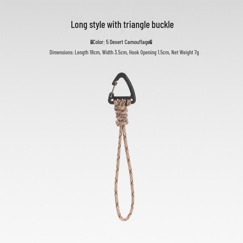 Sju-strängad Paracord Nyckelring Lanyard: Anti-förlust, Utomhuscamping, Multifunktionell med Karbinhake & Snabbspänne.