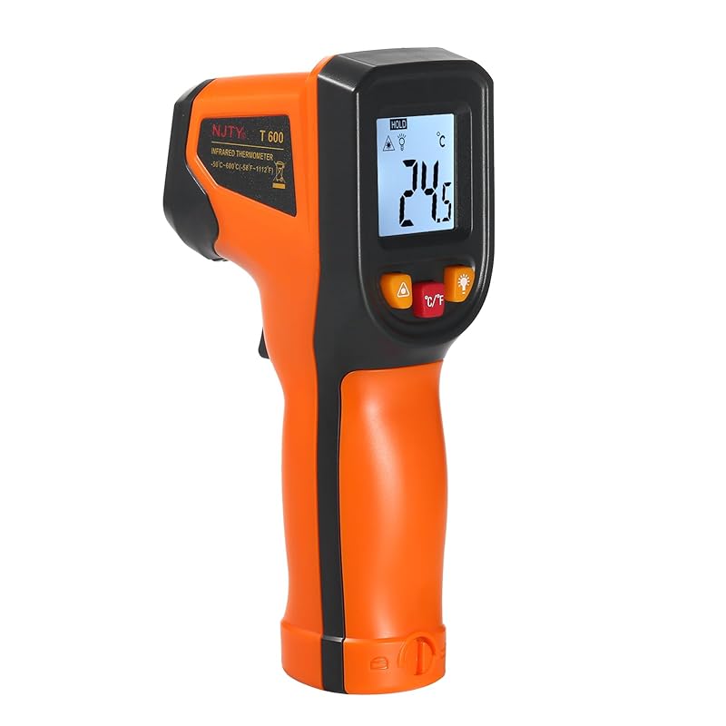 Infrared Thermometer Non-Contact Digital Temperature Gun -50°C~600°C (-58°F~1112°F) IR Thermometer for Industrial, Kitchen Cooking, Automotive,
