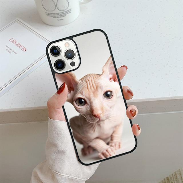 Tattoo Sphinx Cat Phone Case For iPhone 17 Air 13 12 14 15 16 Cover For Apple 14 15 16 11 Pro Max Plus Coque