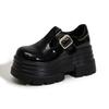 Platform Loafers Women's 2025 Spring and Summer New Fashionable Versatile Muffin Single Shoes British Style Big Head Inner Height-increasing Women