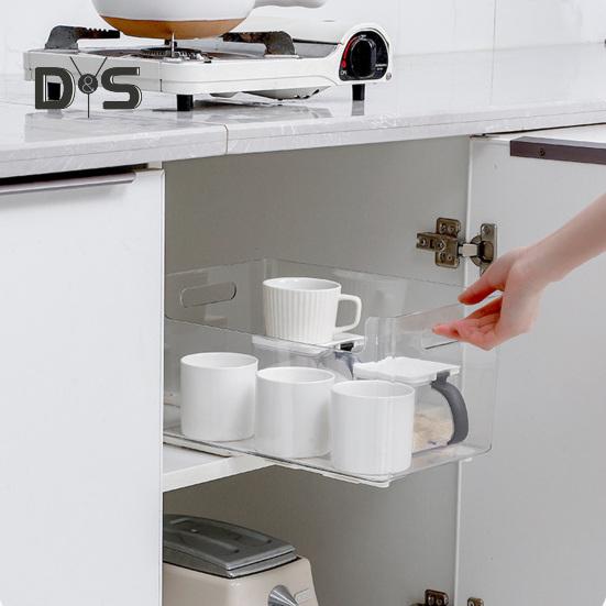 2Pcs Drawer Storage Box Sliding Rail Self-adhesive Quiet Dresser Wardrobe Kitchen Cabinet Organizer Drawer Slide Pull-out Track
