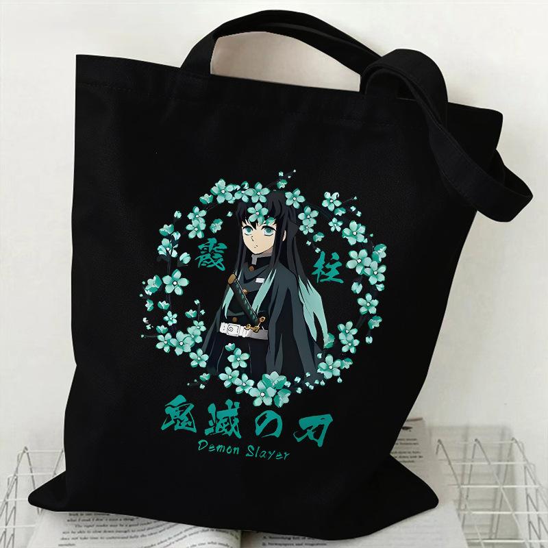 Japan cartoon comics Tokito Muichiro Demon Slayer Print Canvas Shopping Bag Large Capacity Tote Bag 7564