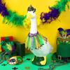 Big Goose Clothes Fluffy Gauze Skirt Costume with Fur Ball Edges Mardi Gras Headdress Elastic Strap Neck Rings Garden