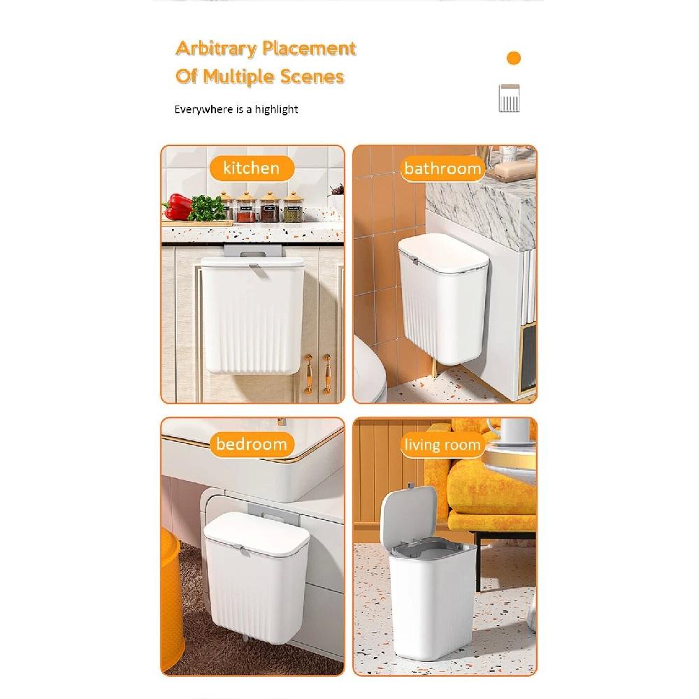 An der Wand montierter Mülleimer, Aufbewahrung im Küchenschrank, intelligenter Eimer für das Recycling im Badezimmer, hängende Mülleimer, Küchenzubehör
