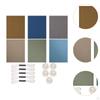Embroidery Starter Kit Sashiko Coasters DIY Practice Kits Stencil for Handmade