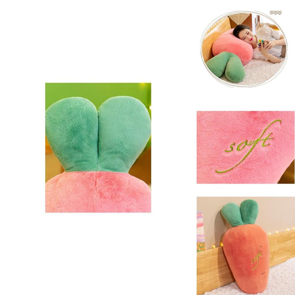 Cute And Colorful Carrot Plush Toy With Rabbit Fur Perfect For Kids And Bedroom Decor