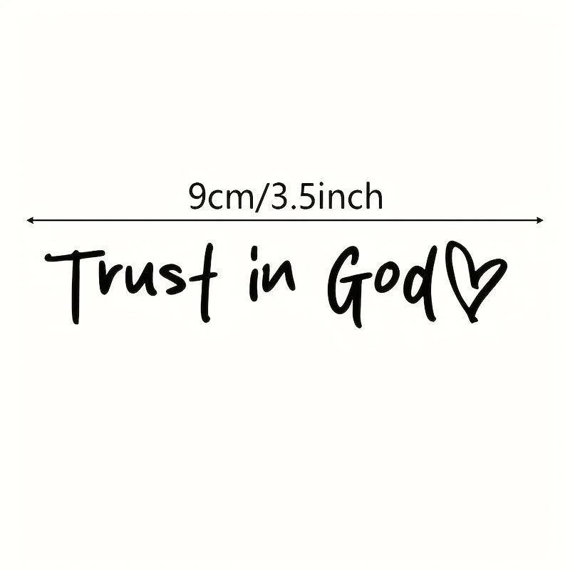 Trust In God Believe In God Rearview Mirror Stickers God Letter Stickers Are Suitable for All Kinds of Cars and Motorcycles