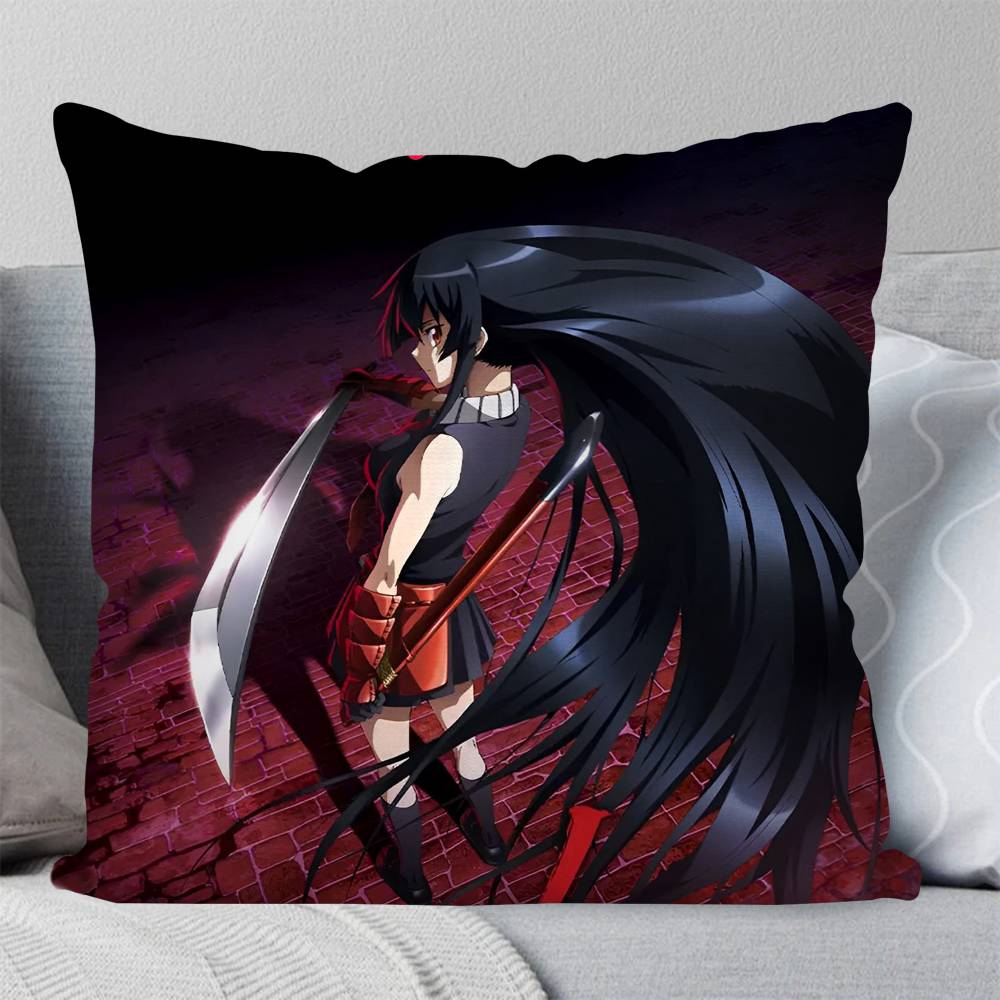Anime Akame Ga Kill Pillow Case Square Pillow Bedroom Sofa Leisure Comfort Cushion Car Living Room Home Decoration