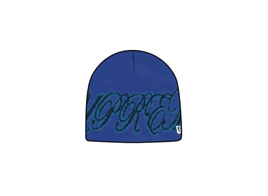 777178 Supreme New Era Cursive Beanie Royal One-Size