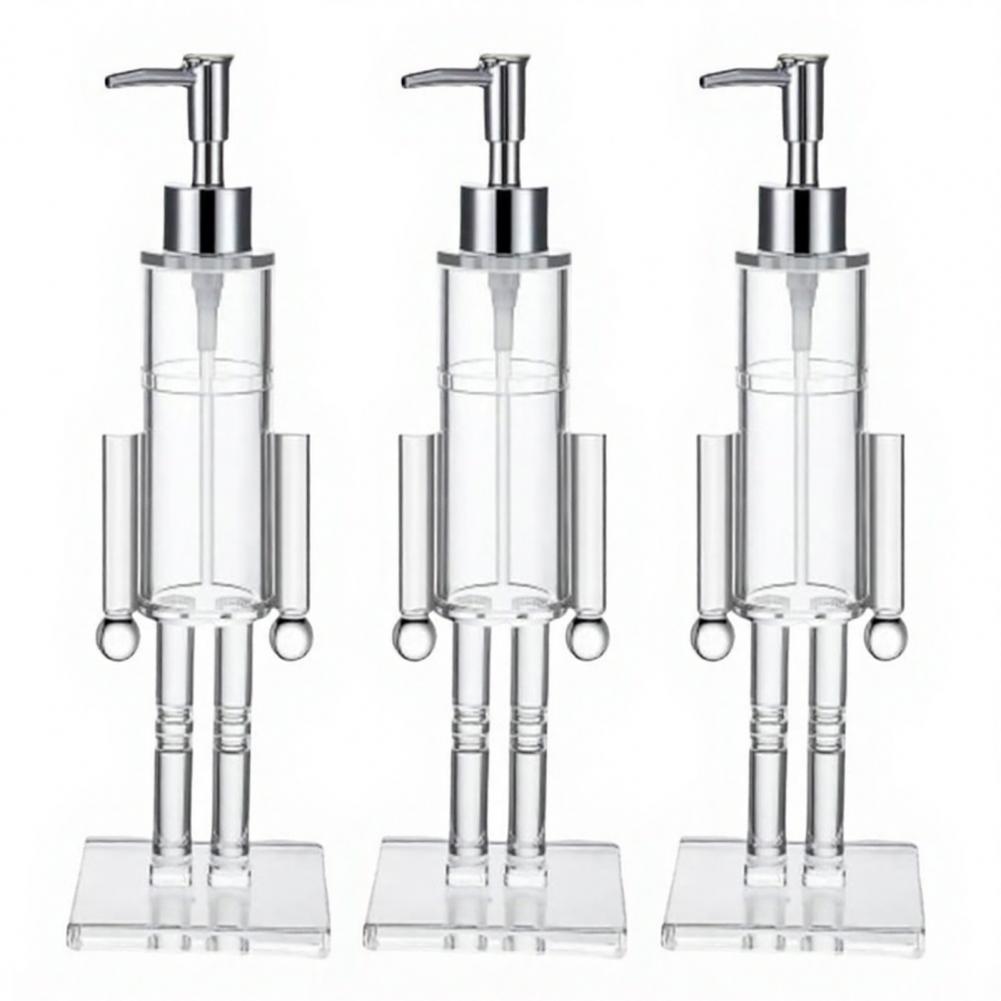 155ml Nutcracker Soap Dispenser Clear Christmas Hand Soap Bottle Refillable Wash Liquid Lotion Pump For Bathroom Kitchen Decor
