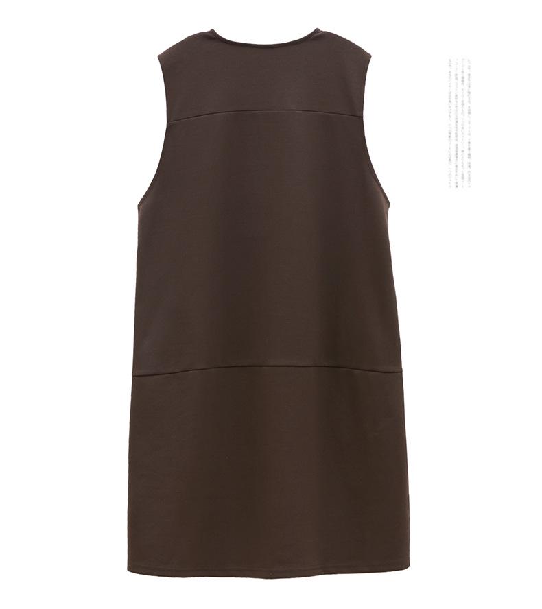 2024 French Chic Sleeveless Vest Dress: Plus Size Mother's Spring & Autumn Fashion