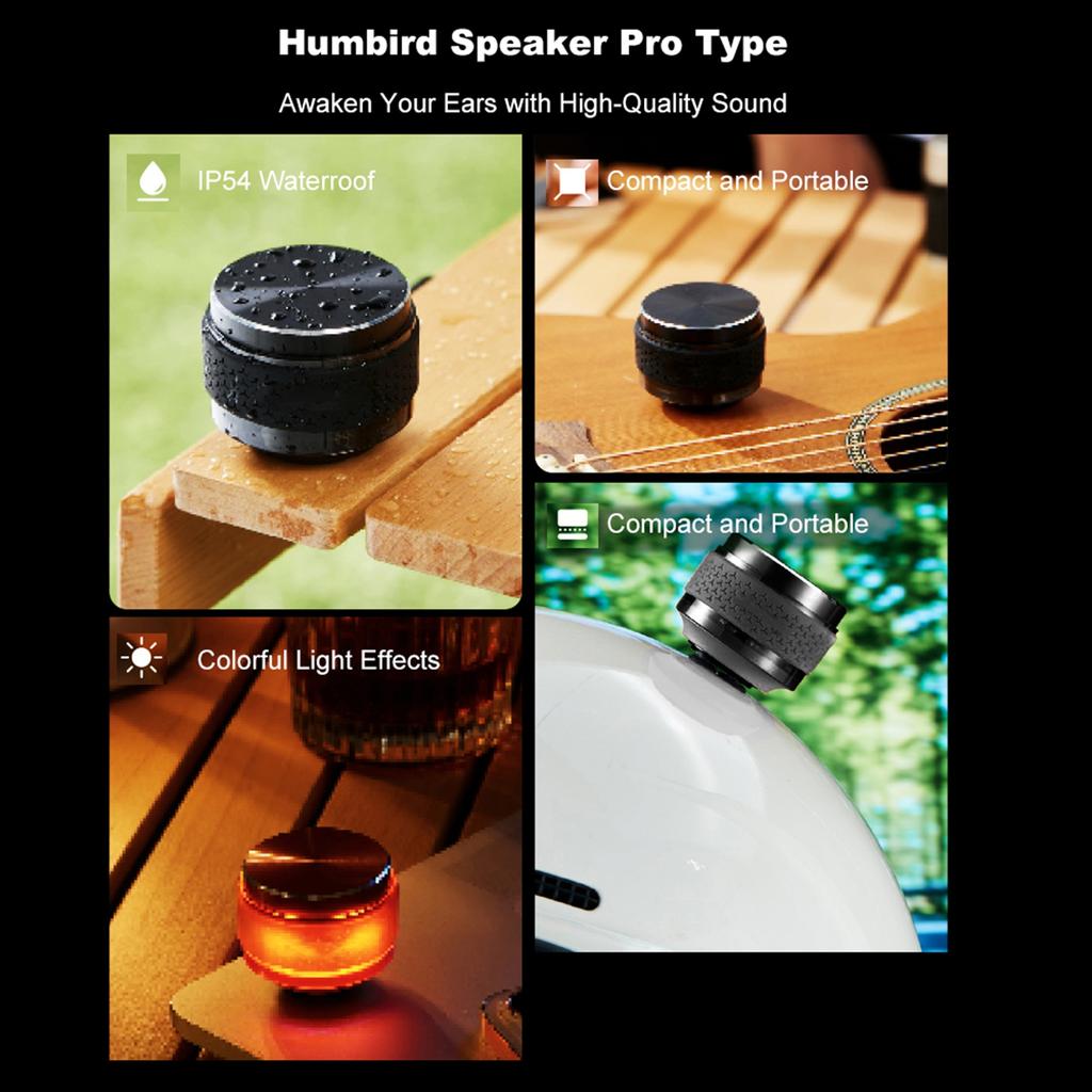 duraMOBI Bone Conduction Speaker Smart BT True Wireless Speakers with Stereo Sound LED Lights Small Portable Speaker