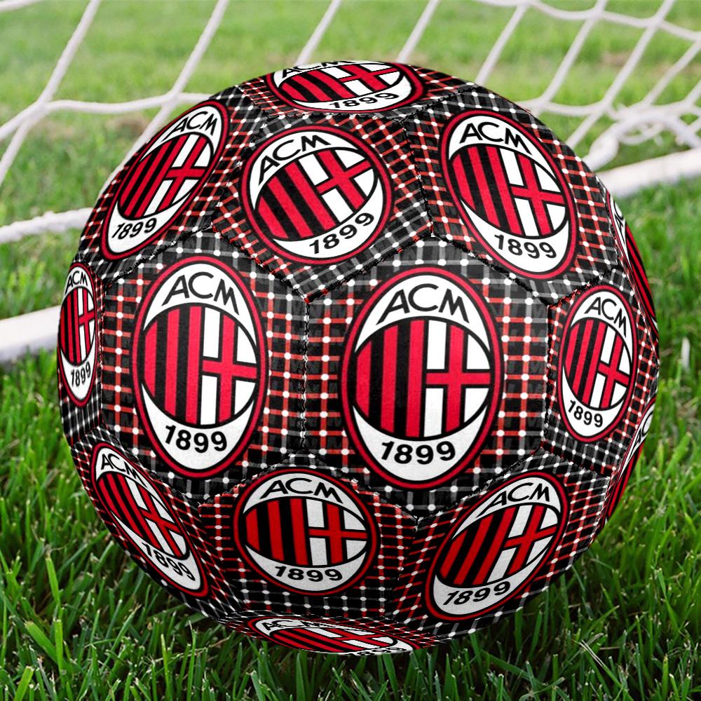 Milan Football club Printed Size 5 Soccer Balls, High-Quality, Anti-Slip, Protective Football, A Unique Gift , Birthdays, Christmas Gifts