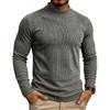 Men's Thermal Mock Neck Knit Sweater Casual Ribbed Pullover Tops for Fall Winter Daily Wear Streetwear Slim Fit Knitwear