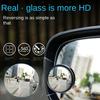 2-piece Set of 360 Degree High-definition Circular Car Rearview Mirrors, Reverse Blind Spot Rearview Mirror Auxiliary Mirror