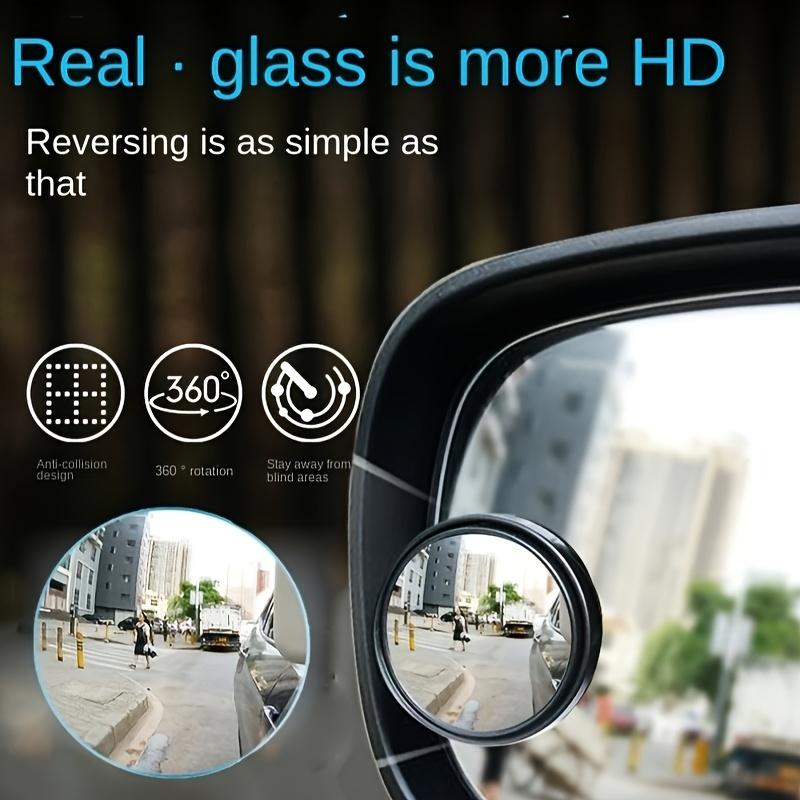 2-piece Set of 360 Degree High-definition Circular Car Rearview Mirrors, Reverse Blind Spot Rearview Mirror Auxiliary Mirror