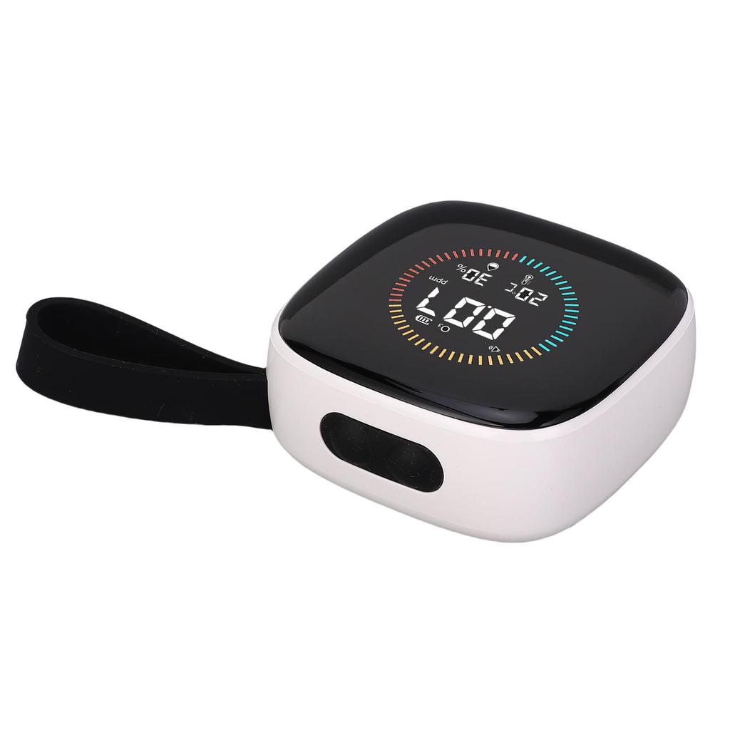 3 in 1 O3 Temperature Humidity Meter 0 50PPM LCD Display Portable O3 Tester with Lanyard for Home Travel Camping Picnic