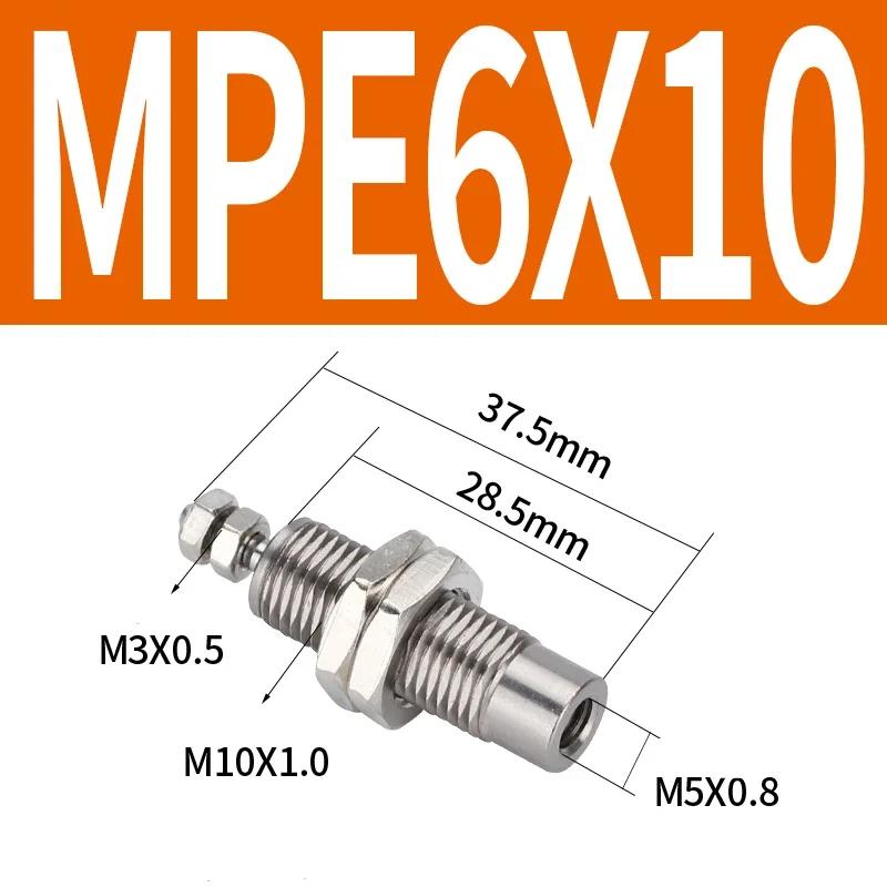 MPE Series Bore 4/6/10/15mm, Stroke 5/10/15/20mm-B Miniature Male Threaded Micro Single Action Spring Cylinder