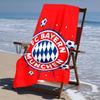 proof beach towel with FC Bayern München logo pattern - soft,absorbent,quick-drying,machine washable - perfect for swimming,camping,bathing