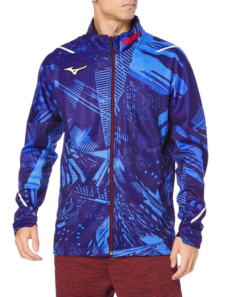 Mizuno Authentic Dry Aeroflow Training Jacket, Japan National Team Collaboration Diversity Design, Blue, XL, 32JC0T15