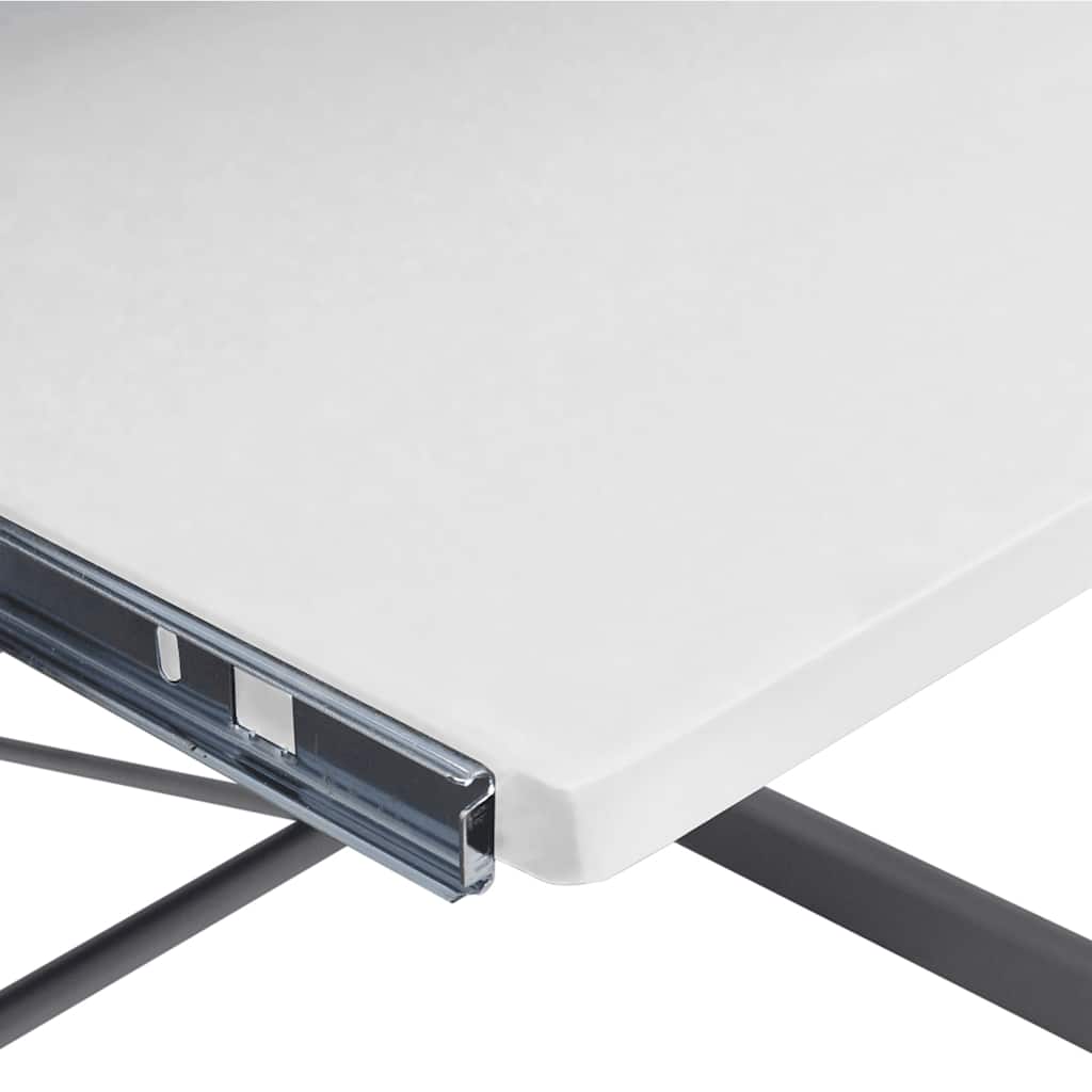 L shaped computer desk white 132 x 112 x 99 cm engineered wood