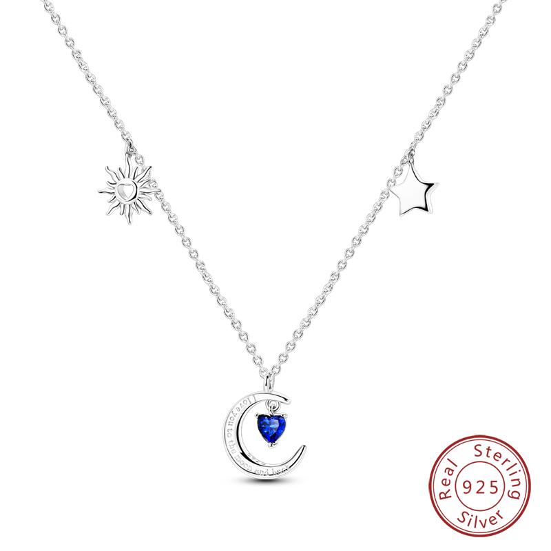 925 Silver Luminous Firefly Heart Shaped Zircon Pendant Necklace For Women Fashion Anniversary Birthday Jewelry Gifts