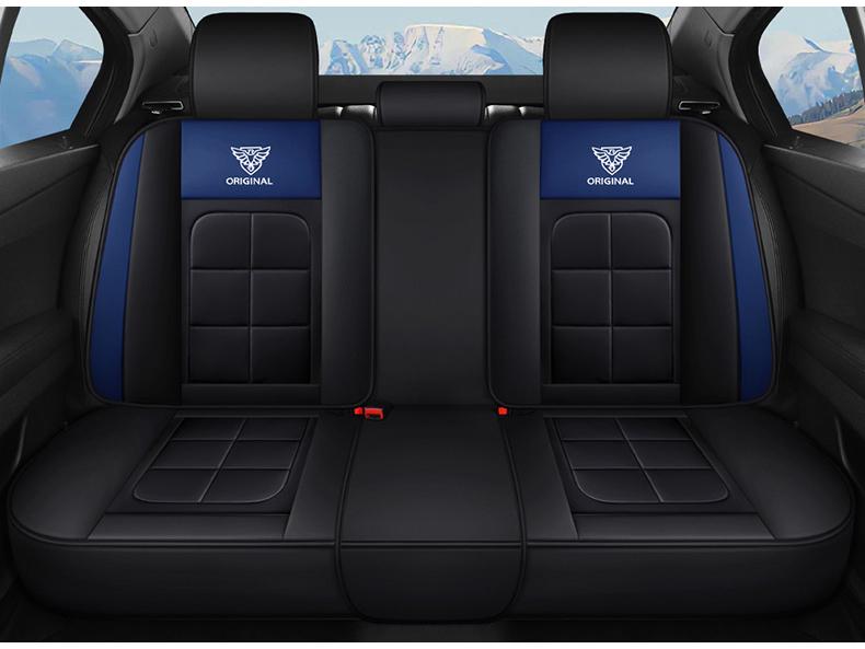 Universal Full-Surround Leather Car Seat Covers - Breathable, Wear-Resistant, Dirt-Resistant, Four-Season, for Five Seats.