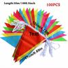 100Pcs Colorful Pennant Banner Triangle Shape Triangle Flags New Flag Garland  Hanging Decor