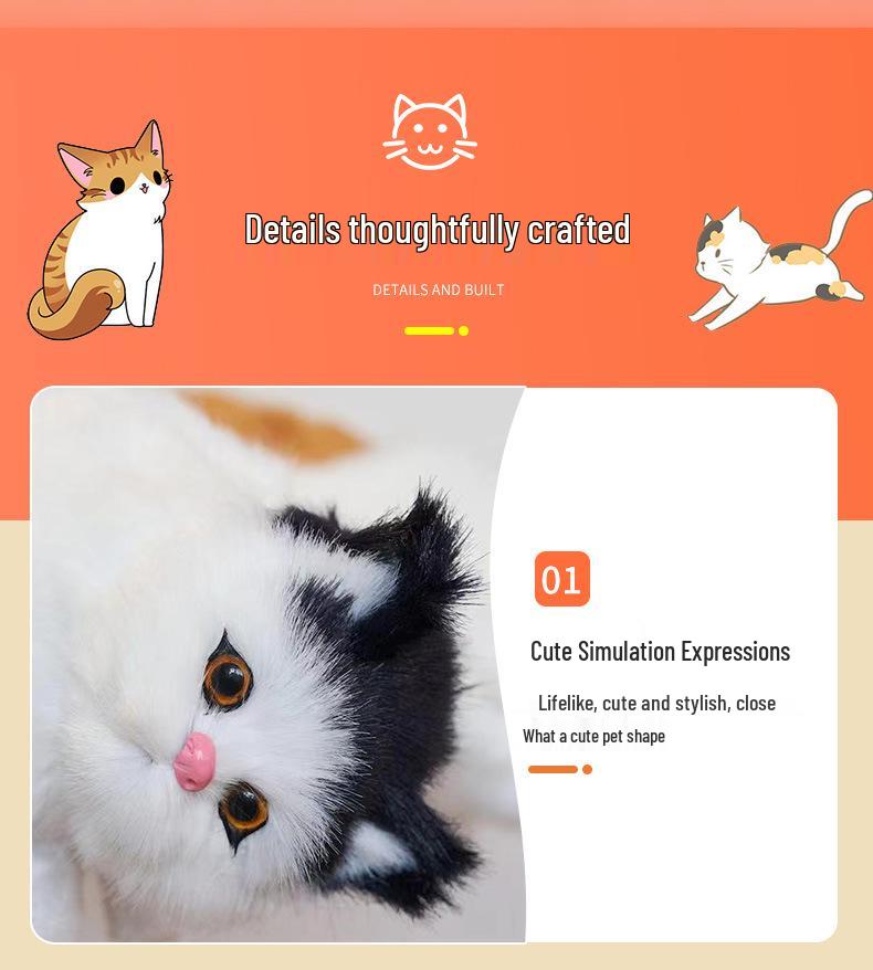 Realistic Hanging Cat Ornament for Home Decoration