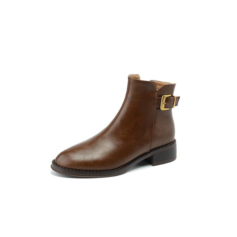 Fashion 2024 New Autumn Winter Women Boot Fashion Short Boots Round Toe Chunky Shoes for Women Chelsea Cowboy Boots Ankle Boots