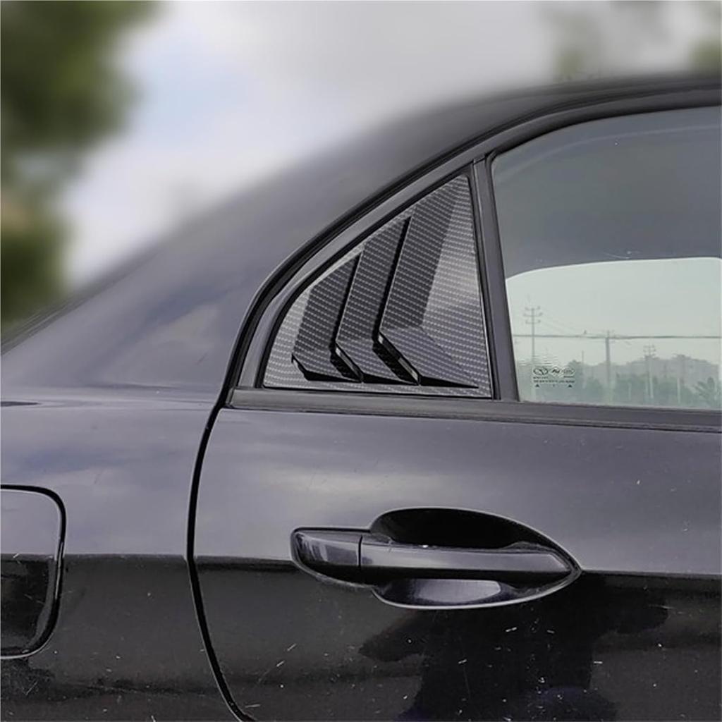 Compatible with Mitsubishi Lancer 2002-2006 Rear Window Side Vent Scoop Shutter Louver Cover Trim Sticker Car Accessories Auto Parts Carbon