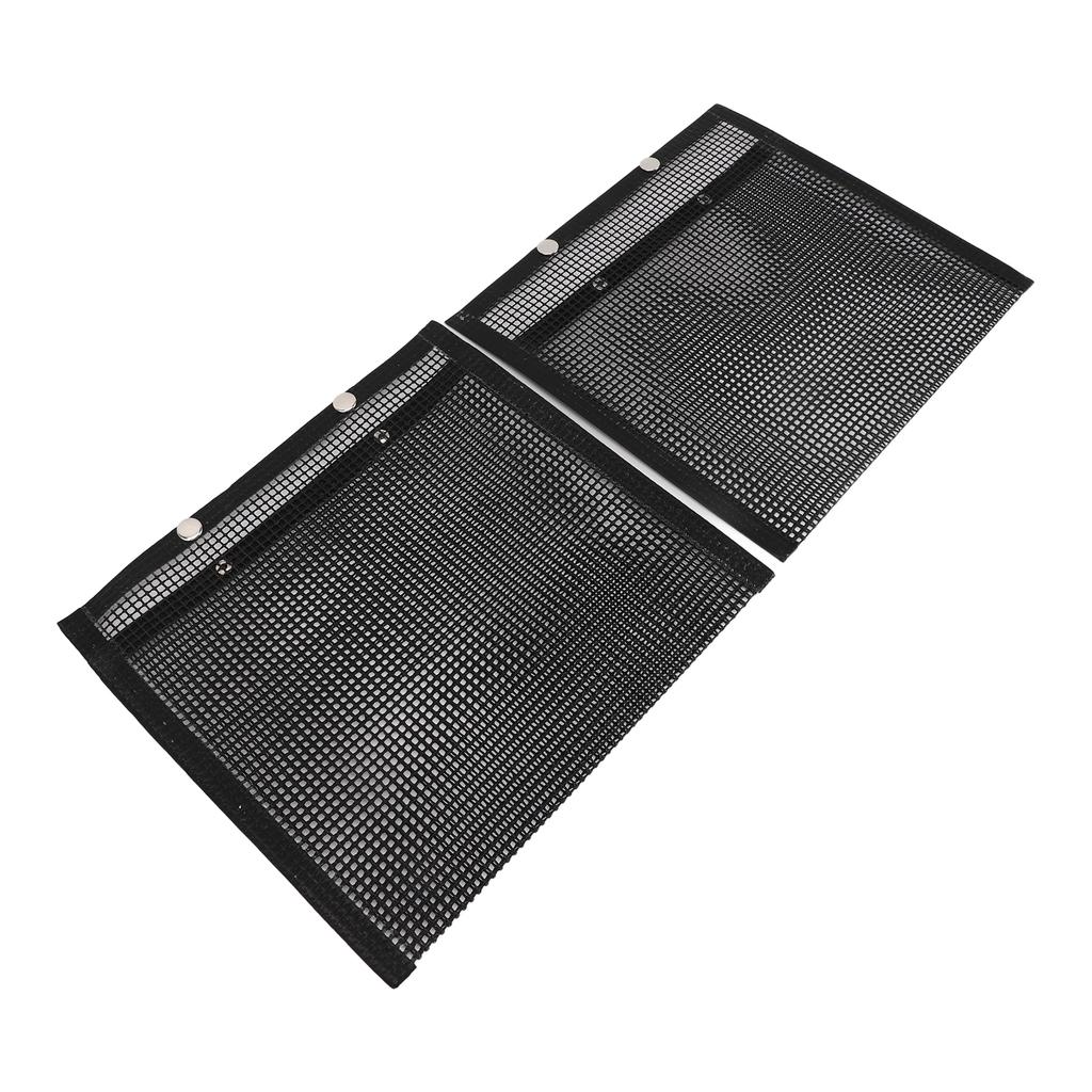 2 Pieces Barbecue Mesh Grilling Bags, Reusable Heat Resistant Fiberglass Grilling Pouches with Non-Stick, for Picnic Barbecues