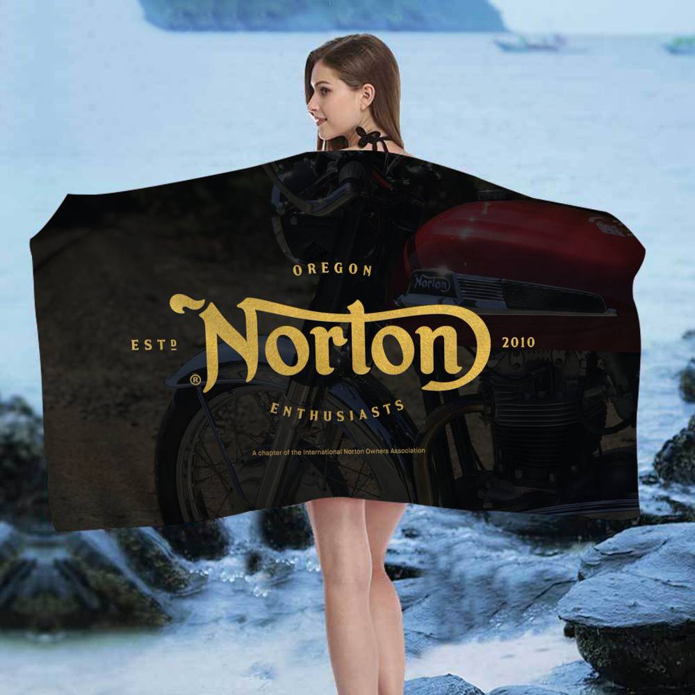 N-NORTONS Motorcycle Big Microfiber Beach Towels Quick Dry Towel Sand Beach Towels Pool Towel For Travel Swim Pool Yoga