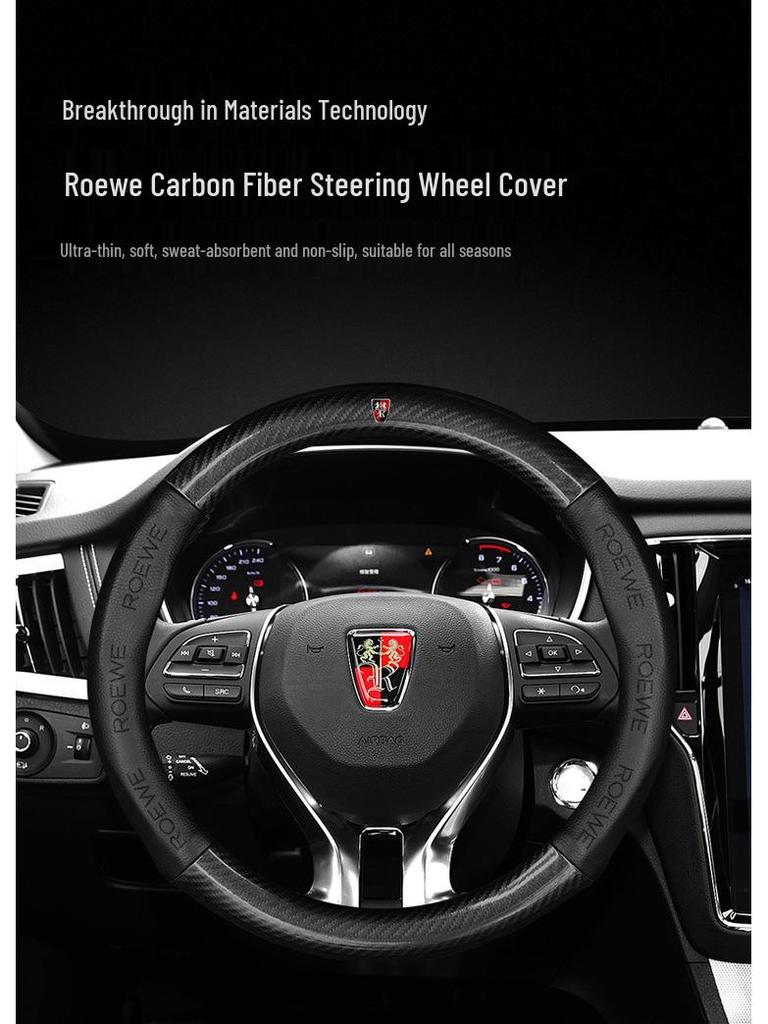 Roewe Steering Wheel Cover for RX5, RX3, i6 Plus, 550i: Genuine Leather
