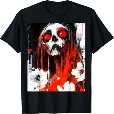 T-shirt Horreur Japon Anime Manga Japonais Effrayant Kawaii Goth