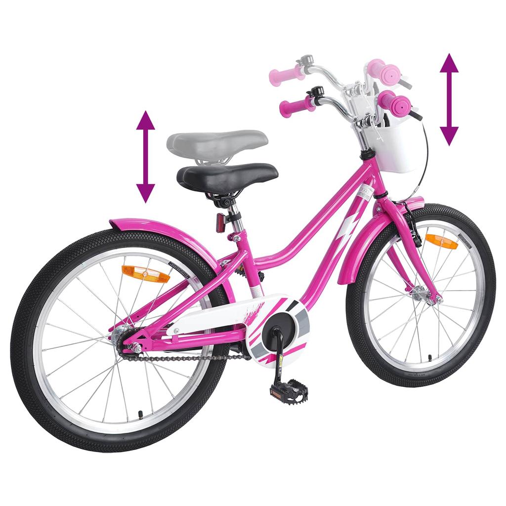 Kids Bicycle 18 Inches for Ages 5 7 Dark Pink