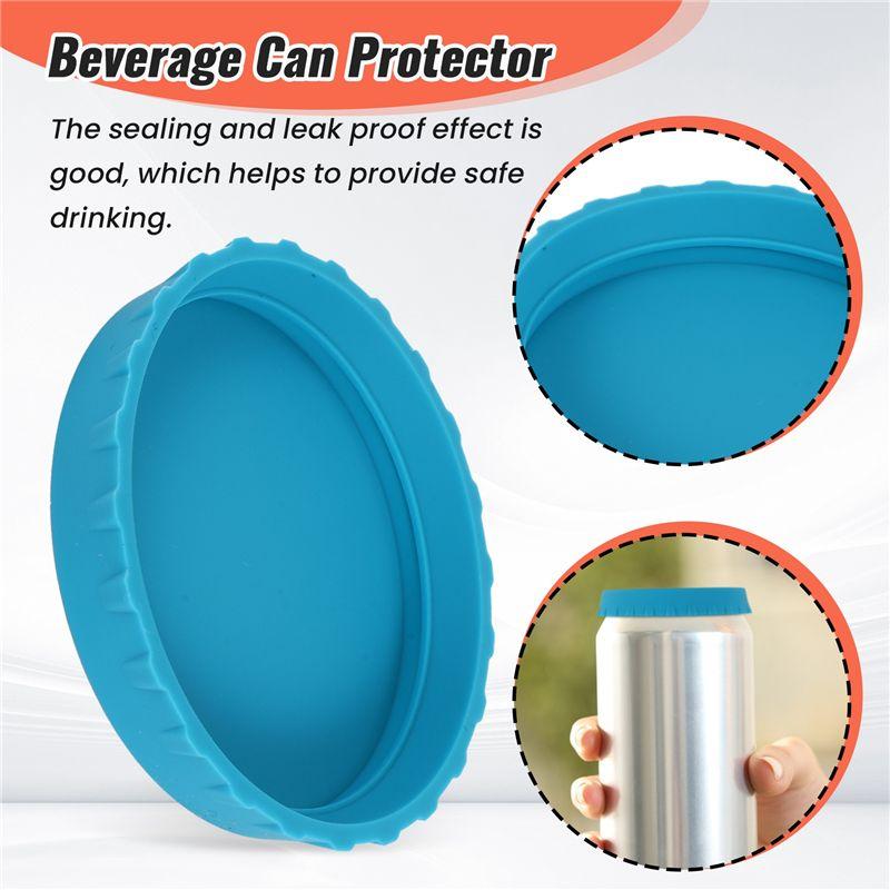 ABUL-6Pcs Soda Lid Covers Beverage Can Lid Multi-Color Beverage Can Protector Silicone Can Covers