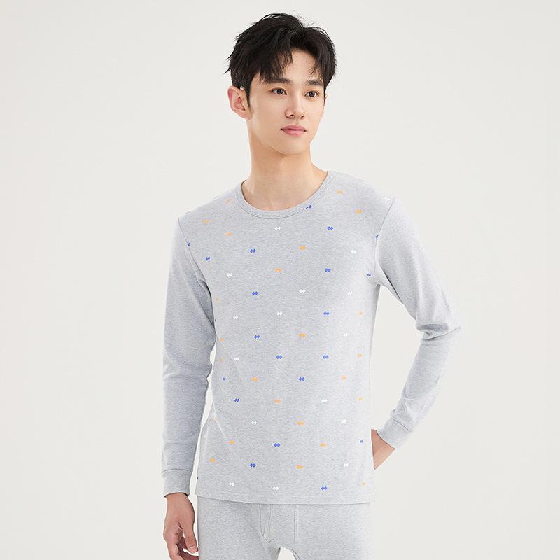 

Мужской хлопковый трикотажный базовый слой: Теплое нижнее белье, фланелевая рубашка и брюки для осени XXL