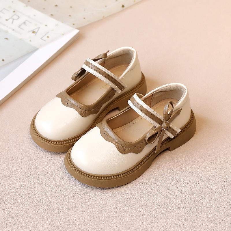 

Туфли для девочек маленькие кожаные туфли 2025 весна и осень новые детские туфли принцессы девочки иностранные британские универсальные мягкая подошва дети 31 [Inner Length 19.5CM] бежевый