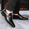 Fashion Pointed Toe Shiny Leather Formal Shoes Men'sWedding Party Work Loafers Lightweight Business Casual Shoes for Men New Dress Shoes