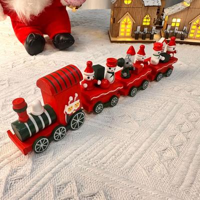 Ornamenti Natalizi in Legno Fai da Te - Espositore a Quattro Sezioni per Tavolo o Finestra, Regali Ideali per Bambini