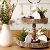 1 Set Easter Rabbit Table Sign Farmhouse Rustic Bunny Decoration Home Office Spring Easter Holiday Party Table Centerpiece Ornament
