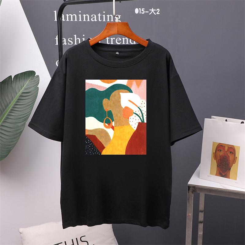 Vintage Printed Short Sleeve T-shirt Women Cotton O-neck Tees Female Chic Aesthetic Graphic Tees